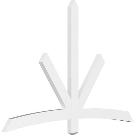 Ekena Millwork Alberta Architectural Grade PVC Gable Bracket, 72"W x 48"H x 2"D x 4"F, 16/12 Pitch GBP072X48X0204ALB00
